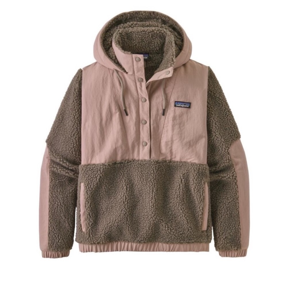 Patagonia Shelled Retro X Pink Pullover  Fleece Hoodie